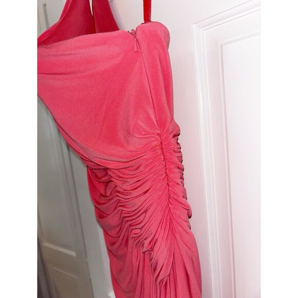 Ieena For Mac Duggal One Shoulder Dress Pink Size 2 - Picture 4 of 6